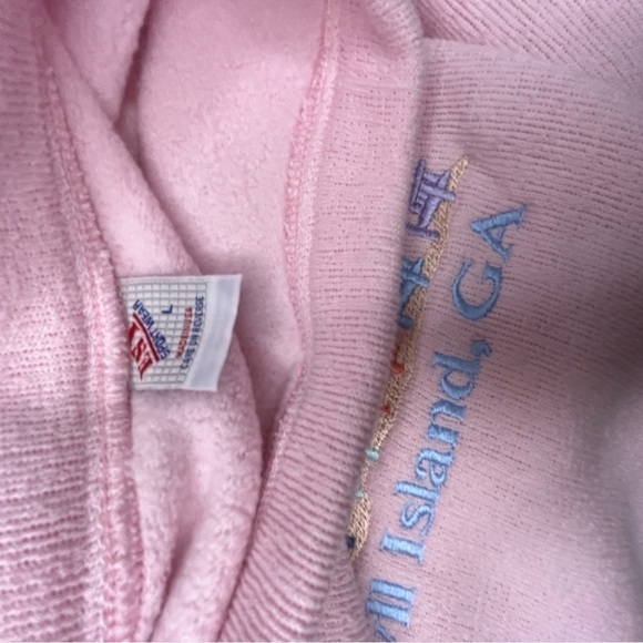 𝅺VINTAGE ESY Sportswear Baby Pink Crewneck Jekyll Island, GA - Picture 4 of 4